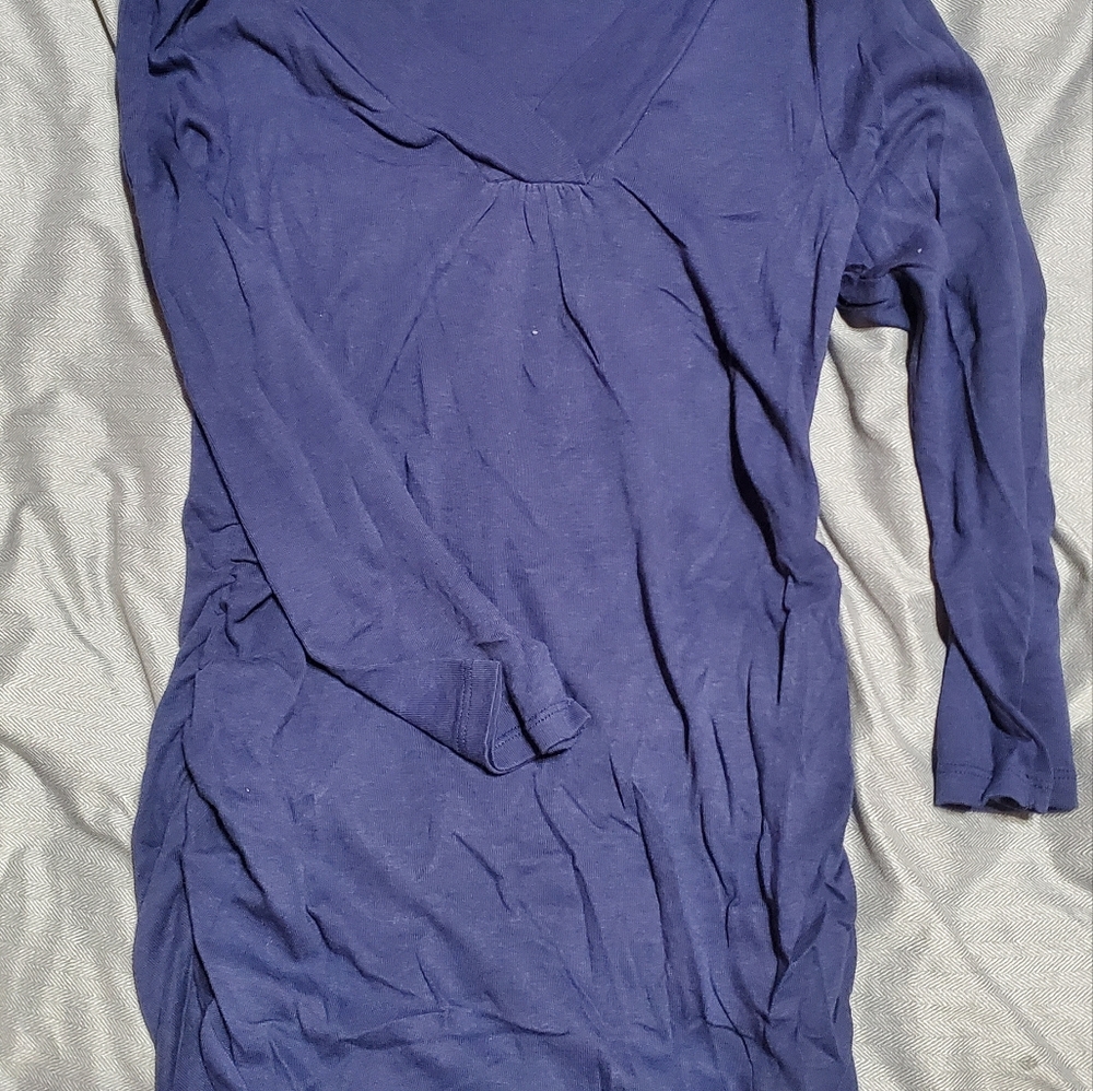 Blue maternity shirt